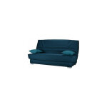 Banquette - lit clic - clac 130 cm matelas bultex tissu bleu nuit - casual