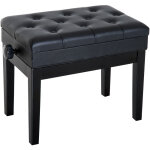 Homcom - banquette tabouret sige pour piano hauteur rglable 55l x 33l x 48 - 58h cm coffre de rangement ...