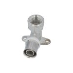 Banyo - raccord a sertir pour tube multicouche, coude mural court, fem, etame, 20x2 - 1 / 2', h 52mm