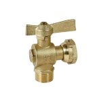 Vanne d'arret equerre avec ecrou chapeau 3 / 4' mle x 3 / 4' chapeau