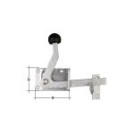 Verrou de portillon 80x55mm, galvanis� a chaud