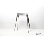 Barbecue au charbon de bois en acier inoxydable lisa miami 500 pour arrosticini