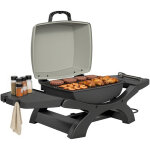 Barbecue �lectrique de table - outsunny - 2300w - grilles �maill�es, �tag�res lat�rales, crochets - acier ...