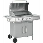 Vidaxl - barbecue  gaz 4 + 1 zones de cuisson argent inox