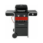 Barbecue hybride � gaz et charbon 2 br�leurs inox ? plateau � charbon brevet� ? thermom�tre int�gr� ? ...