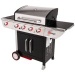 Homemaison - barbecue  gaz avec chariot manhattan 450gpi, 4 brleurs, 1 rchaud latral et plancha - ...