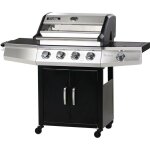 Habitat et jardin - barbecue gaz avec couvercle en verre 'bingo 5' - 4 brleurs + 1 latral + housse ...