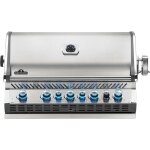 Barbecue gaz encastrable prestige pro 665 inox 4 brleurs + sizzle zone + brleur arrire + fumage napoleon ...