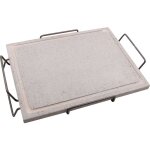 Koem - barbecue en pierre ollaire 30x40 cm avec cadre sure'leve' et poigne'es pour barbecue a' lave Koem - barbecue en pierre ollaire 30x40 cm avec cadre sure'leve' et poigne'es pour barbecue a' lave