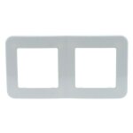 Cadre double pour prise / interrupteur encastrable - blanc
