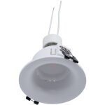 Kit collerette spot encastrable �86mm (blanc) + ampoule gu10 - blanc froid