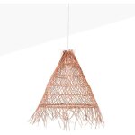 Barcelona led - suspension en osier 'willow' - blanc boho chic