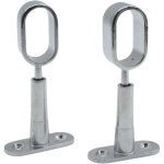 Barcelona support tringle penderie 2 support pour barre penderie ovale hauteur 41  105mm zinc - aluminium ...
