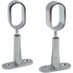 Barcelona support tringle penderie 2 support pour barre penderie ovale hauteur 41 � 105mm zinc - aluminium ...