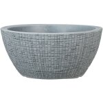 Barceo bowl 40, pot  fleurs / bac  fleurs, cylindrique, coloris: stony grey, fabriqu avec du plastique ...