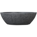 Barceo jardiniere 60, pot  fleurs / bac  fleurs, ovale, coloris: stony black, fabriqu avec du plastique ...