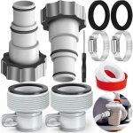 Bardusch - adaptateur tuyau piscine 32 - 38 mm lot de 2 adaptateurs avec colliers de serrage �tanch�it� ...
