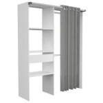 Bari dressing non extensible blanc 1 tiroir - l 143, 5 x p 48 x h 181, 9 cm