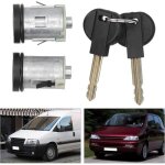 Baril de serrure, barillet de serrure de porte avec 2 cls pices de rechange en alliage d'aluminium ...