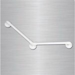 Akw - barre d&8217appui blanche haute résistance lisse coudée 135° série 11900 - barre de maintien - ... Akw - barre d&8217appui blanche haute résistance lisse coudée 135° série 11900 - barre de maintien - ...