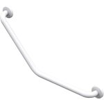 Barre d'appui en acier inoxydable recouvert d'epoxy coud�e 135� 400x400mm 2 zones de fixation - akw - ...