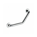 Barre d'appui coud�e en inox 304 poli brillant - �25 x l 220 x 220 mm - 2 points - chrom�e regiplast