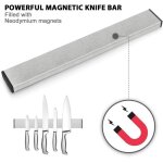 Barre � couteaux aimant�e de 40cm, montage mural, sans per�age, barre de couteau en acier inoxydable ...