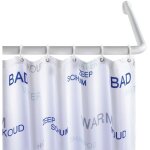 Barre de douche wenko blanche 25 mm aluminium avec fixation universelle extra forte et extensible pour ...