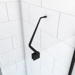 Barre de fixation d'angle noir mat pour douche a l'italienne - barre de fixation murale d'angle Barre de fixation d'angle noir mat pour douche a l'italienne - barre de fixation murale d'angle