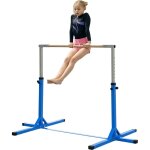 Barre fixe de gymnastique enfant - barre de gymnastique hauteur r�glable 13 niveaux 92 � 150 cm - acier ...