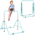 Barre fixe de gymnastique pour enfants pliante hauteur r�glable de 88 � 128 cm vert - vert