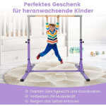 Barre de gymnastique de gymnastique, barres de gymnastique r�glables en hauteur, chargeable jusqu'� 100 ...