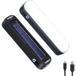 Barre de lumi�re de travail magn�tique led solaire rechargeable 5500mah, �clairage d'urgence portable ...