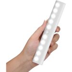 Barre lumineuse de capteur de mouvement d'int�rieur sans fil � 10 led avec 3 autocollants magn�tiques ...