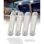Barre lumineuse led intrieure 12 v, 36 led, avec interrupteur marche / arrt, pour voiture, camping ...