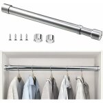 Basetbl - barre de penderie extensible en acier inoxydable 51cm à 80cm tringle à rideaux télescopique ... Basetbl - barre de penderie extensible en acier inoxydable 51cm à 80cm tringle à rideaux télescopique ...