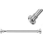 Barre de rideau r�tractable 47 - 132 cm en acier inox ? sans per�age ? id�al pour cuisine, salle de bain ...