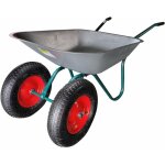 Barre de roulement de jardin awtools 100l a deux roues et jantes m�talliques