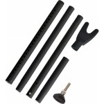 Barre de scurit pour porte coulissante rglable en longueur, bute infrieure de porte (noir)