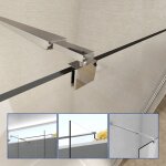 Barre de stabilisation inoxydable extensible 700 - 1200mm paroi de douche a l'italienne barre de fixation ...