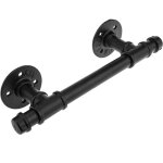 Primematik - barre de support de 370 mm. porte - serviettes de tube industriel et vintage