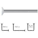 Barre tringle pour rideau de douche d'angle modulable  fixer en alu magic universal finition brillante ...