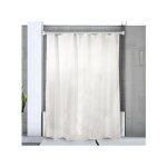 Barre tringle pour rideau de douche ou baignoire extensible sans perçage en alu decor 75 - 125cm blanc ... Barre tringle pour rideau de douche ou baignoire extensible sans perçage en alu decor 75 - 125cm blanc ...