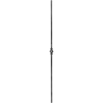 Barreaux rond finition brute forg dcor boule et collerettes - diamtre 14mm hauteur 1000mm - fer forg ...