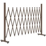Barri�re extensible aluminium marron 35 - 300x31x103, 5 cm, grille ciseaux pour parking ou jardin . id�ale ...
