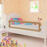 Barrire de lit enfant taupe 150x42 cm polyester
