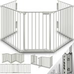 Barri�re de s�curit� enfant gris - grande version 305 cm grille de protection m�tal - pliable avec porte ...