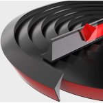 Barri�re de seuil de douche 200 cm en silicone noir anti - d�bordement pour salle de bain