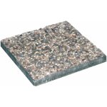 Base de dalle carre en marbre et gravier pour parapluies avec une base croise 21 kg grigio (50x50)