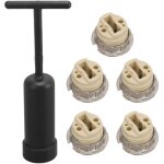 Base lumineuse g9, mini mécanisme à ressort compact, douille de lampe en céramique g9 5 pièces, résistance ... Base lumineuse g9, mini mécanisme à ressort compact, douille de lampe en céramique g9 5 pièces, résistance ...